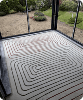 oluklu yerden ısıtma - şapkes çalışması